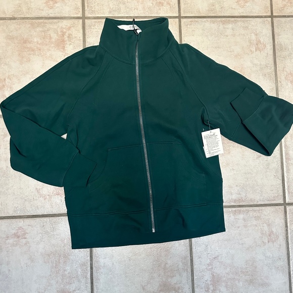 New Lululemon Scuba Oversized Funnel-Neck Full Zip in Storm Teal - Picture 1 of 11
